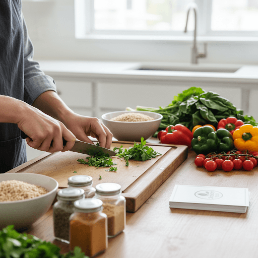 Youth and families watching a cooking demonstration